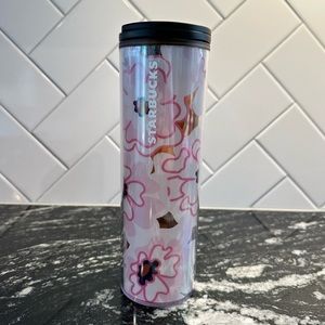 Starbucks Floral Travel Coffee Mug Thermos Tumbler